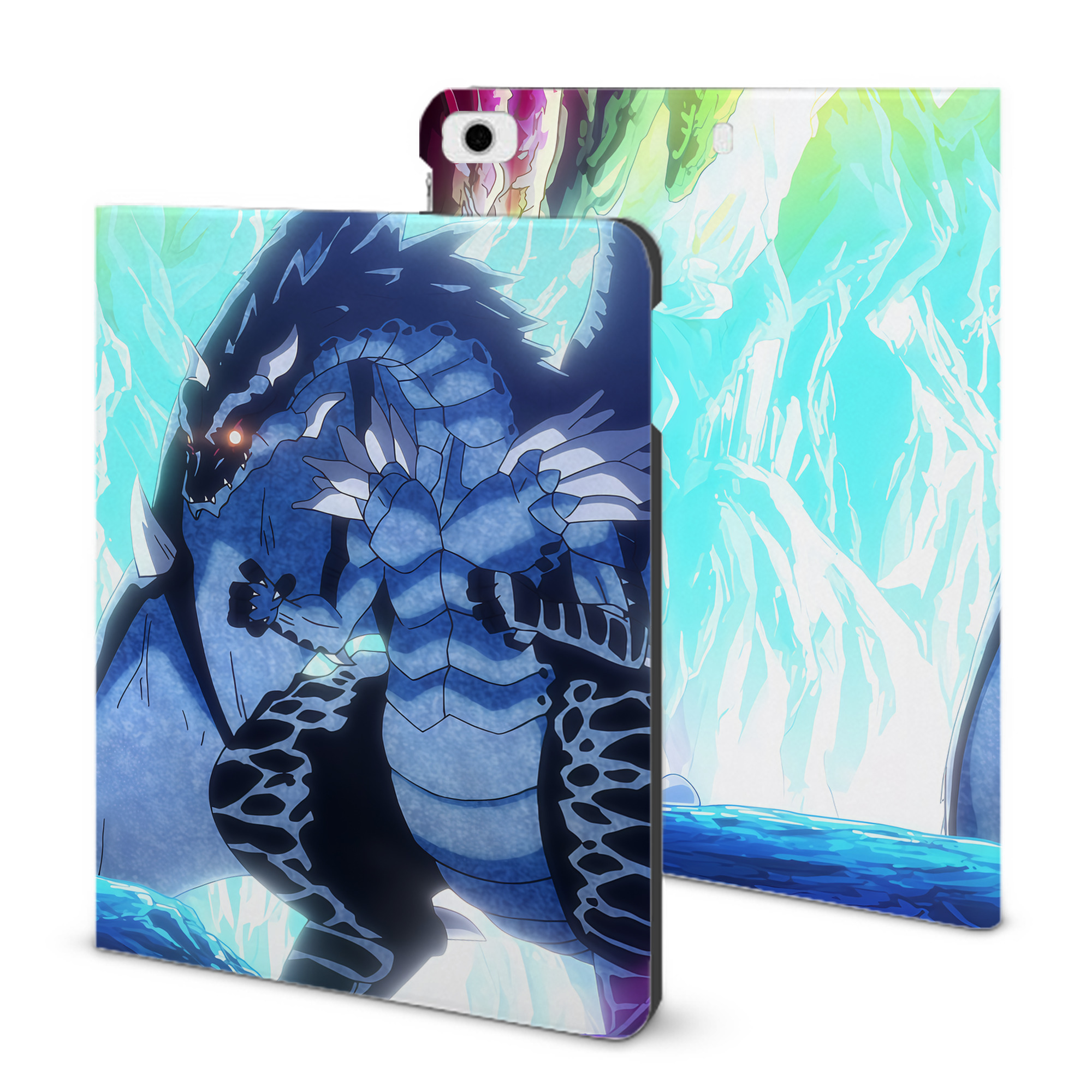 （画像用） 転スラ Regarding Reincarnated to Slime IPad ケース ブック型 PUレザー TPU 耐衝撃 軽量 薄型 ペン収納なし 全面保護 IPad 各モデル対応